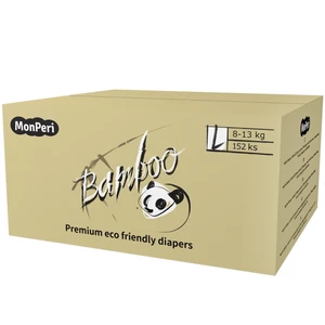 MONPERI Jednorázové eko pleny Bamboo Mega Pack L 8-13 kg