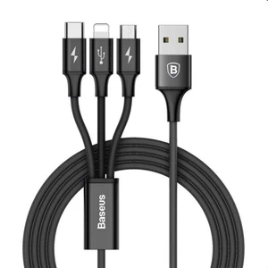Kábel Baseus Rapid Series 3v1, USB/Micro USB, Lightning, USB-C, 1...