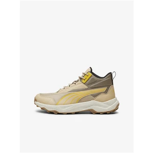Yellow-Beige Mens Running Ankle Boots Puma Obstruct - Men