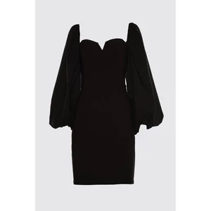 Dámské šaty Trendyol TPRSS21EL0192/BLACK