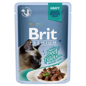 Brit Premium Cat Delicate Fillets ve šťávě s hovězím 85g