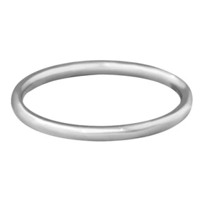 Troli Něžný minimalistický prsten z oceli Silver 60 mm