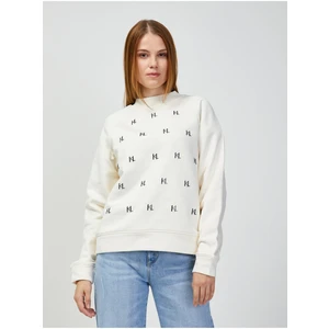 Cream Women's Patterned Sweatshirt KARL LAGERFELD - Women