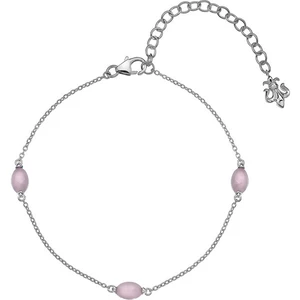 Hot Diamonds Strieborný náramok pre narodené v októbri Anais ružový kremeň AB010