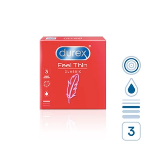 Durex Feel Thin Classic kondomy  3 ks