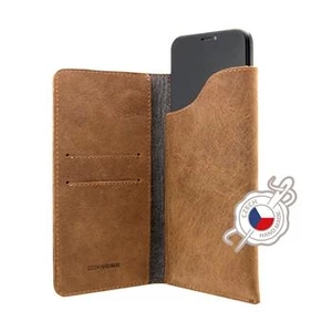 FIXED Kožené puzdro Pocket Book pre Apple iPhone 6/6S/7/8, hnedé