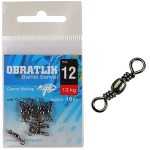 Giants fishing obratlík barrel swivel 10 ks-vel.10 nosnost 16 kg