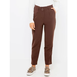 Brown shortened trousers CAMAIEU - Women