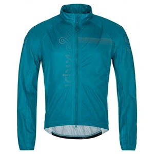 Kilpi RAINAR-M TURQUOISE men's cycling waterproof jacket