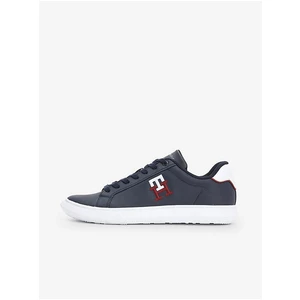 Tommy Hilfiger Tmavě modré pánské kožené tenisky Tommy Jeans - Pánské