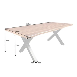 Jedálenský stôl HYMEN Dekorhome 160x90x76 cm,Jedálenský stôl HYMEN Dekorhome 160x90x76 cm