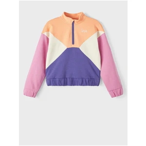 Orange-purple girly sweatshirt name it Banina - Girls