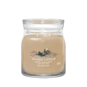 Yankee Candle Aromatická sviečka Signature sklo stredná Amber & Sandalwood 368 g