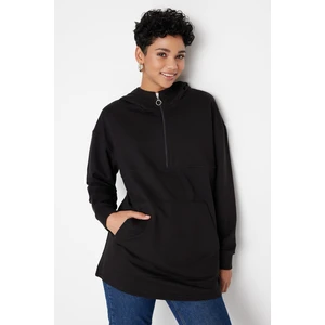 Trendyol Sweatshirt - Black - Oversize