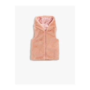 Koton Basic Plush Vest Hoodie