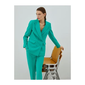 Koton Blazer - Green - Regular fit