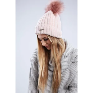 Light pink winter cap