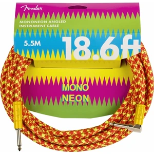 Fender MonoNeon Instrument Cable Naranja 5,5 m Recto - Acodado