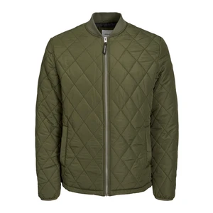 Khaki Men's Quilted Bomber Jack & Jones Keen - Men