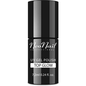 NeoNail Top gelový vrchní lak na nehty odstín Glow Silver 7,2 ml