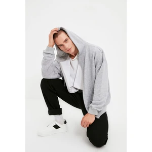 Trendyol Gray Men's Oversize Fit Sweatshirt