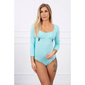 Body blouse with pistols print mint