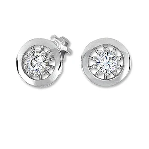 Brilio Silver Půvabné stříbrné náušnice s krystaly 436 001 00530 04