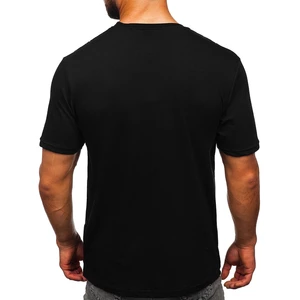 Čierne pánske tričko s potlačou Bolf KS2525T