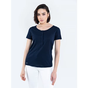 Big Star Woman's T-shirt_ss T-shirt 151977 Light blue Knitted-404