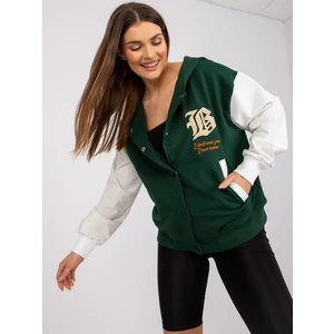 Dark green baseball hoodie