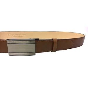 Penny Belts Pánsky kožený spoločenský opasok 35-020-A7 brown 90 cm