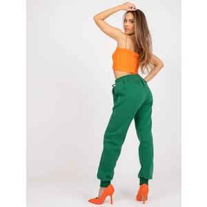 Julia dark green sweatpants with pockets