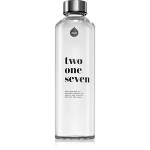Fľaša z borosilikátového skla s vekom striebornej farby Equa Mismatch Black 217, 750 ml