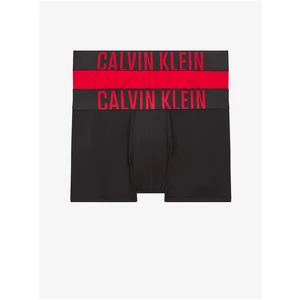Sada dvou pánských boxerek v červené a černé barvě Calvin Klein - Pánské