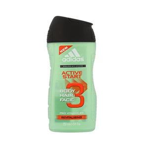 Adidas 3in1 Active Start sprchový gel na tělo i vlasy 250 ml