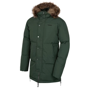 Husky Downbag M XL, tm. khaki Pánský péřový kabát