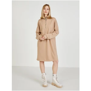 Beige Sweatshirt Dress Noisy May Kaylee - Women