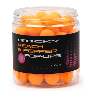 Sticky baits plovoucí boilies peach pepper pop-ups 100 g-12 mm