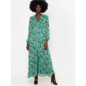 Green Floral Maxi Dress CAMAIEU - Women