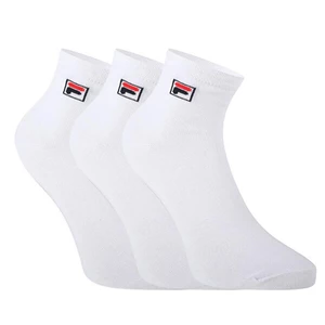 Sada tří párů bílých kotníkových ponožek FILA