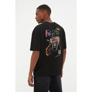 Trendyol T-Shirt - Black - Relaxed fit
