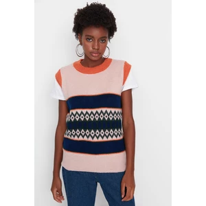 Trendyol Sweater Vest - Orange - Slim fit