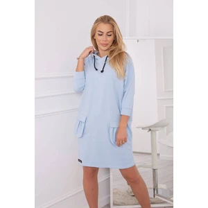 Blue dress with hood