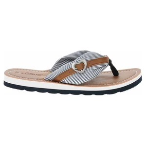 Dámske plážové papuče s.Oliver 5-27112-38 navy stripe 40