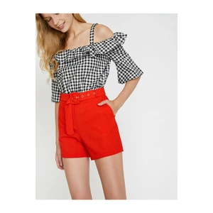Koton Shorts - Red - Normal Waist