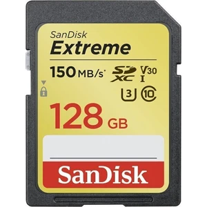 SDXC karta, 128 GB, SanDisk Extreme®, Class 10, UHS-I, UHS-Class 3, v30 Video Speed Class, podpora videa 4K