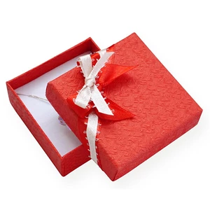 JK Box Červená darčeková krabička s mašličkou GS-5 / A7