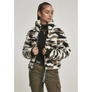 Women's Camo Sherpa jacket made of camo wood