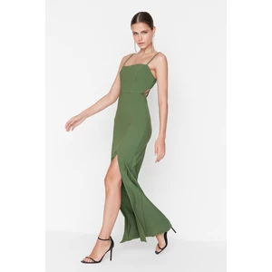 Trendyol Green Evening Dress With Back Detail