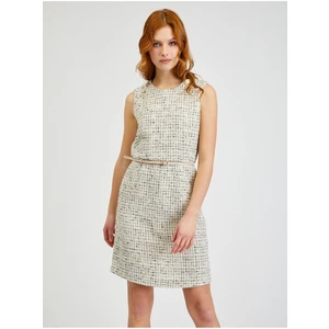 Orsay Cream Women Patterned Dress with Belt - Women